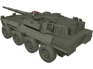 Centauro Tank Destroyer 3D Model