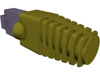 RJ-45 Connector 3D Model