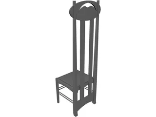 Chair Argyle Charles Rennie Mackintosh 3D Model