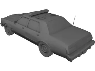 Chrysler LeBaron Police Cruiser 3D Model