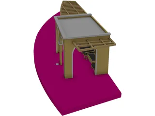 Garden Pergola 3D Model