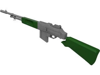 Browning Automatic Rifle 3D Model