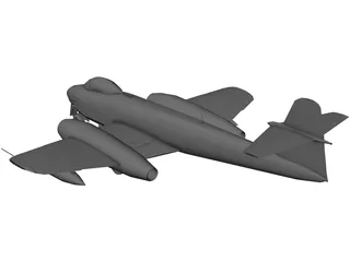 Gloster Meteor NF8 3D Model