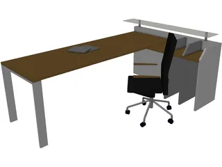 Office Desk 3D Model