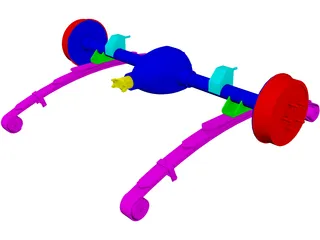 Rear Axle Assembly 3D Model