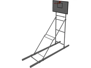 Basketball Ceiling Mounted Frame 3D Model