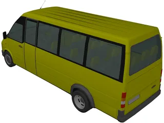 Volkswagen LT Bus [+Interior] 3D Model