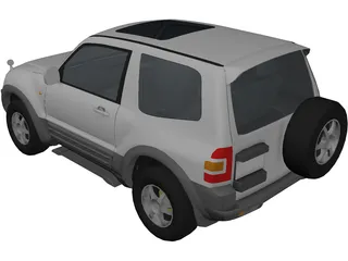 Mitsubishi Pajero 3-door (1999) 3D Model