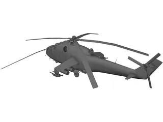 Mil Mi-24 Hind 3D Model