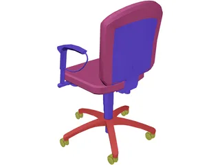 Chair Arms Adjustable 3D Model