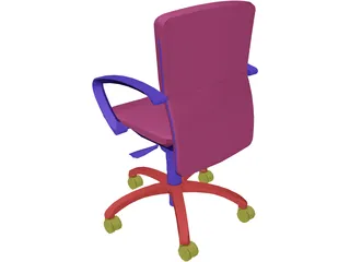 Chair Arms Adjustable 3D Model