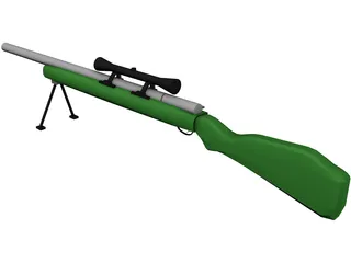 Rifle Robar Sniper 3D Model