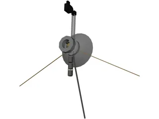 Mariner Space Probe 3D Model