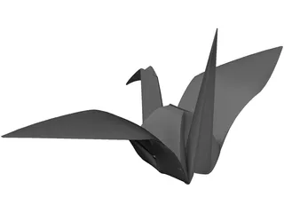 Origami Crane 3D Model