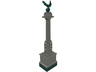 Prospect Park Entry Pillar 3D Model