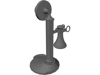 Candlestick Telephone 3D Model