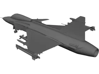 Saab JAS-39 Gripen 3D Model