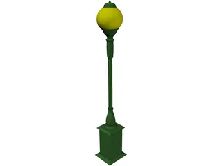 Victorian Street Lamp 3D Model