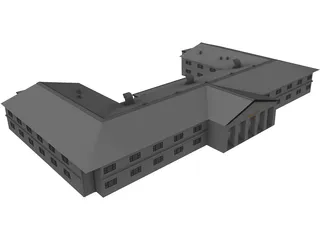 Army Barracks 3D Model