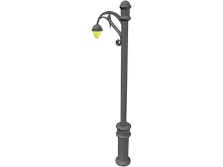 Parisian Street Lamp 3D Model