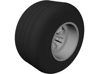 Wheel and Tire 3D Model