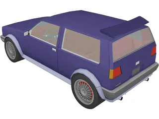 Volkswagen Golf II [Tuned] (1986) 3D Model