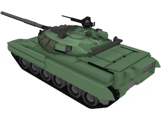 T90 Russian Main Battle Tank (MBT) 3D Model