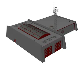Fire Station 3D Model