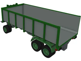 Dumpster Trailer 3D Model