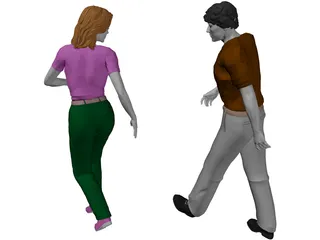 Woman and Man 3D Model