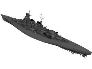 H-class Battleship 3D Model