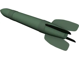 Katyusha Rocket 3D Model