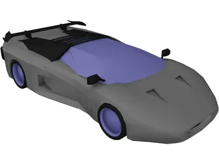 Alfa Romeo Race Car 3D Model