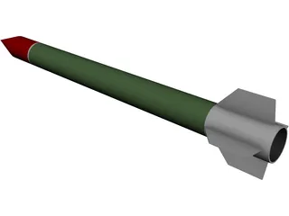 Qassam 2 Rocket 3D Model