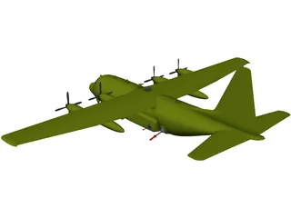 Lockheed AC-130U Gunship 3D Model