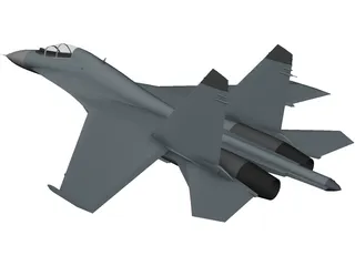 Sukhoi Su-27 Flanker B 3D Model