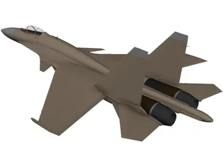 Sukhoi Su-37 Flanker-F 3D Model