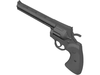 Colt Python 8 Inch Hunter 3D Model