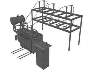 Electric Pole 3D Model