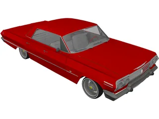 Chevrolet Impala 4-door (1963) 3D Model