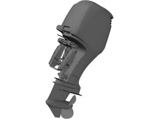 Outboard Engine Suzuki 250 3D Model