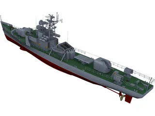 Type 037 Class Submarine Chaser 3D Model