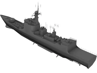 Type 052C Luyang-II Destroyer 3D Model