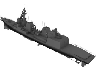 Akizuki-class Destroyer (2010) 3D Model