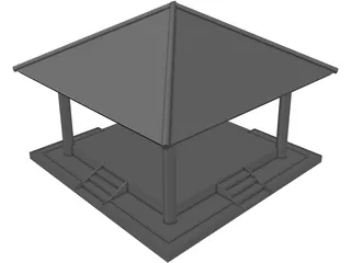 Javanese Gazebo 3D Model