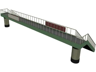 Japanese Foot Bridge 3D Model