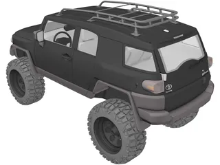 Toyota FJ Cruiser (2013) (Lifted) 3D Model