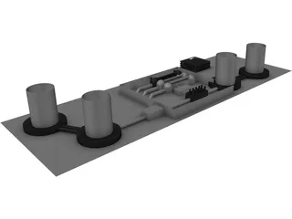 Nuclear Power Plant 3D Model