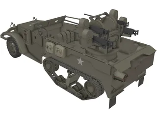 M16 Half Track 3D Model