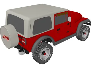 Jeep Wrangler Montata (1988) 3D Model